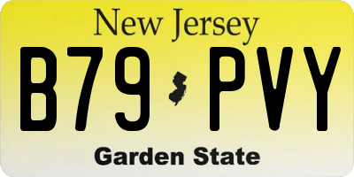 NJ license plate B79PVY
