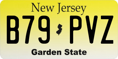 NJ license plate B79PVZ