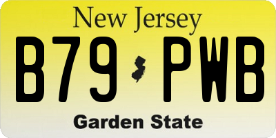 NJ license plate B79PWB