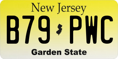 NJ license plate B79PWC