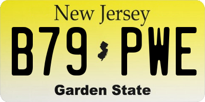 NJ license plate B79PWE