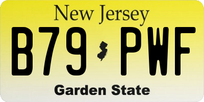 NJ license plate B79PWF