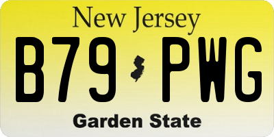 NJ license plate B79PWG