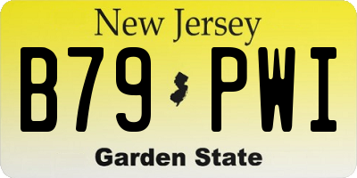 NJ license plate B79PWI
