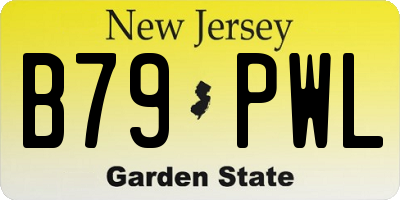 NJ license plate B79PWL