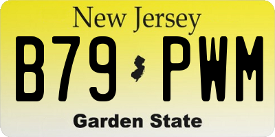 NJ license plate B79PWM