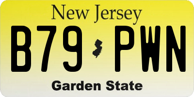 NJ license plate B79PWN