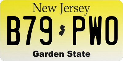 NJ license plate B79PWO