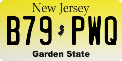 NJ license plate B79PWQ