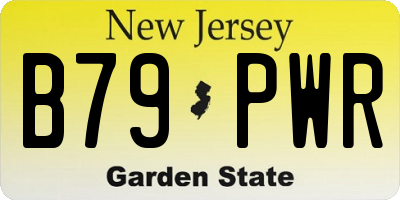 NJ license plate B79PWR