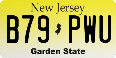 NJ license plate B79PWU