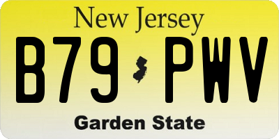 NJ license plate B79PWV