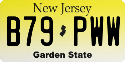 NJ license plate B79PWW