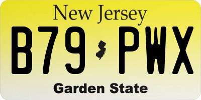 NJ license plate B79PWX