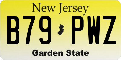 NJ license plate B79PWZ
