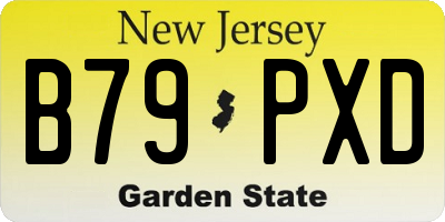 NJ license plate B79PXD