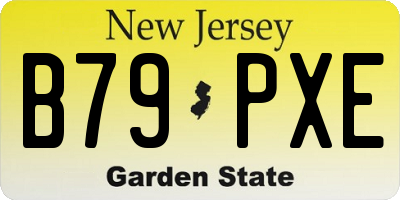 NJ license plate B79PXE