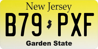 NJ license plate B79PXF
