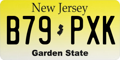 NJ license plate B79PXK