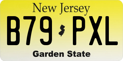 NJ license plate B79PXL