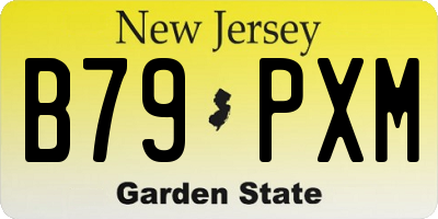 NJ license plate B79PXM