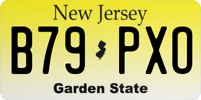 NJ license plate B79PXO