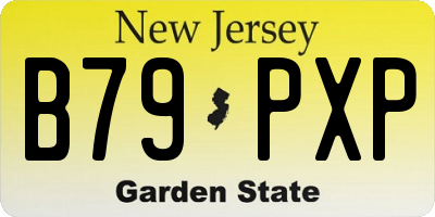 NJ license plate B79PXP