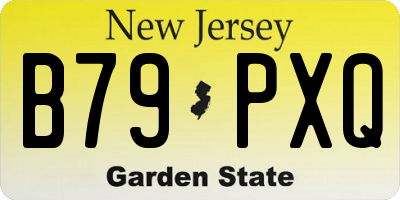 NJ license plate B79PXQ