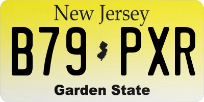 NJ license plate B79PXR