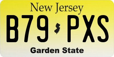 NJ license plate B79PXS