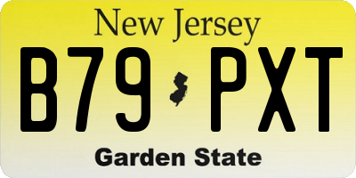 NJ license plate B79PXT