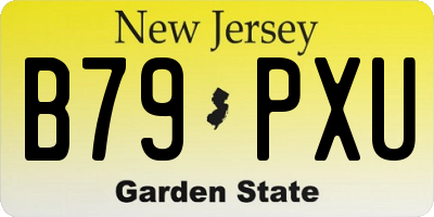NJ license plate B79PXU