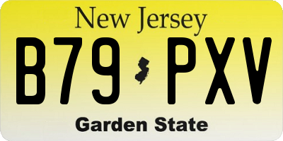 NJ license plate B79PXV