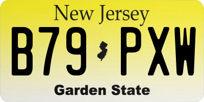 NJ license plate B79PXW