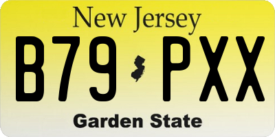 NJ license plate B79PXX