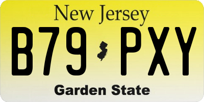 NJ license plate B79PXY