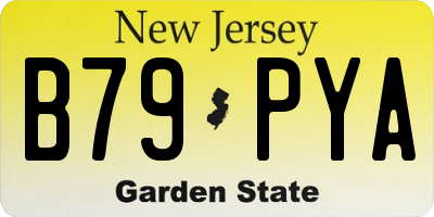 NJ license plate B79PYA