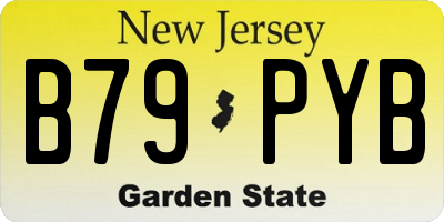 NJ license plate B79PYB