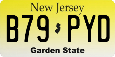 NJ license plate B79PYD