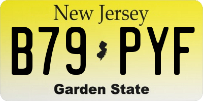 NJ license plate B79PYF