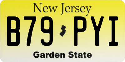 NJ license plate B79PYI