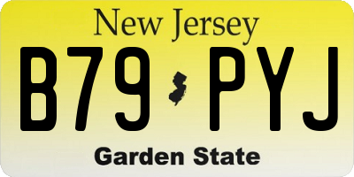 NJ license plate B79PYJ