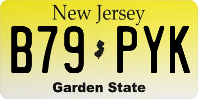 NJ license plate B79PYK