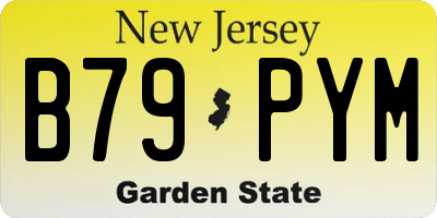 NJ license plate B79PYM