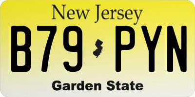 NJ license plate B79PYN