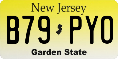 NJ license plate B79PYO