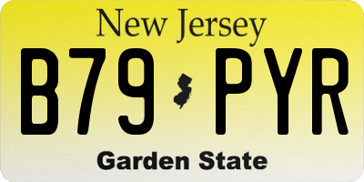 NJ license plate B79PYR