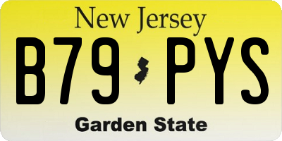 NJ license plate B79PYS