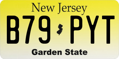 NJ license plate B79PYT