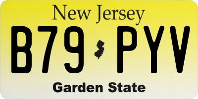 NJ license plate B79PYV